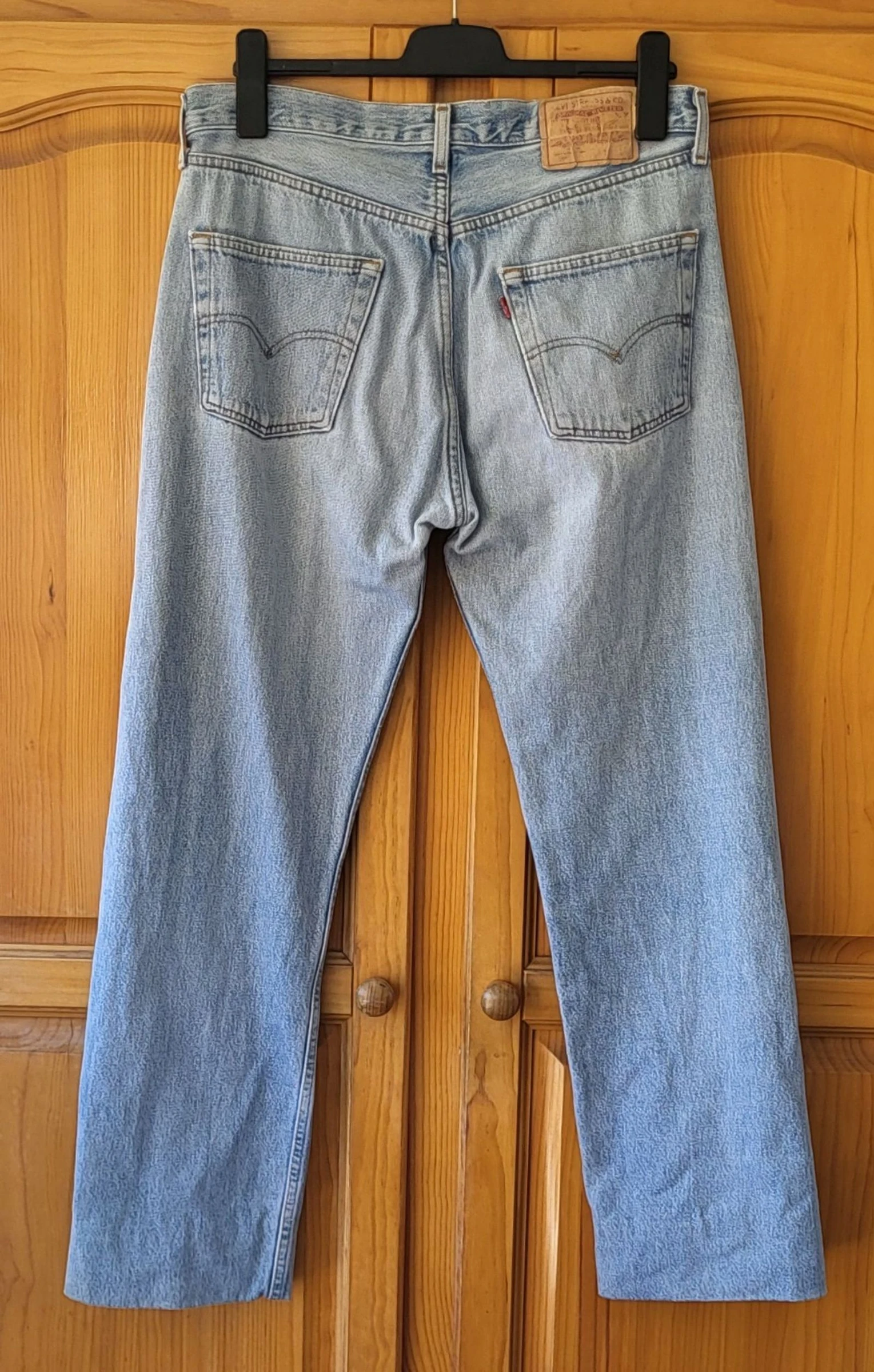 Jeans Levi's 501 TFr40/TUS30 - Azul Claro - Vintage anos 90 - Feito na França - 100% Algodão em OT – photo 5